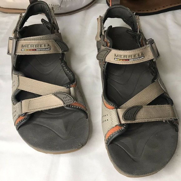 Merrell Mens Continuum Tan Vibram Sole Hiking Hook & Loop Sandals main image 4